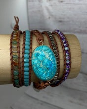 Load image into Gallery viewer, Natural King Jasper Big Stone Boho Bracelet