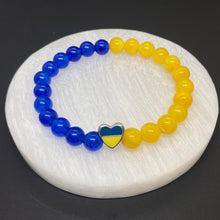 Load image into Gallery viewer, Ukrainian Flag Pandora Heart
